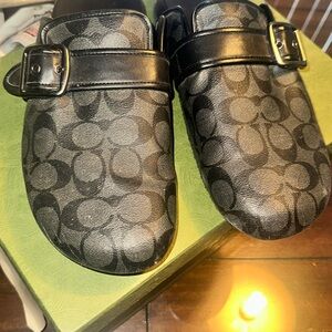 Coach leather slides authentic